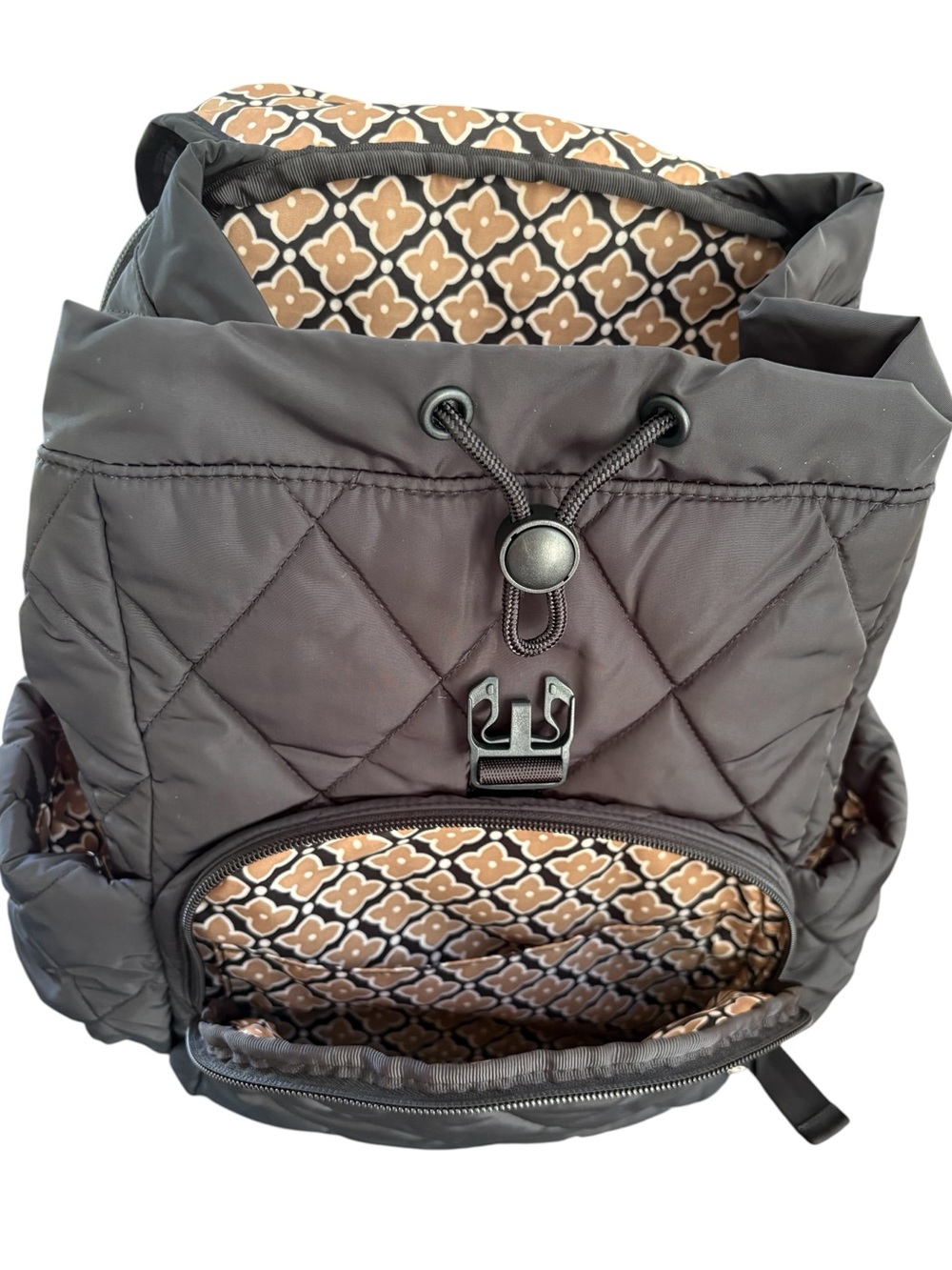 🌸Vera Bradley Essential Rucksack Backpack Black - Picture 2 of 12